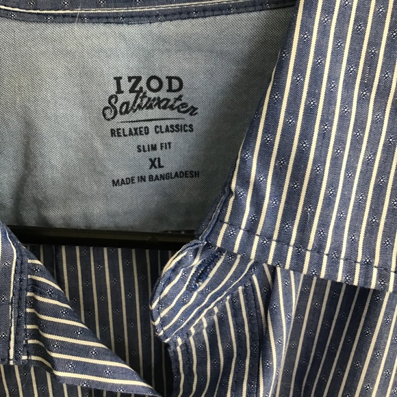 Izod  Saltwater Long sleeve Button Down - Picture 2 of 3